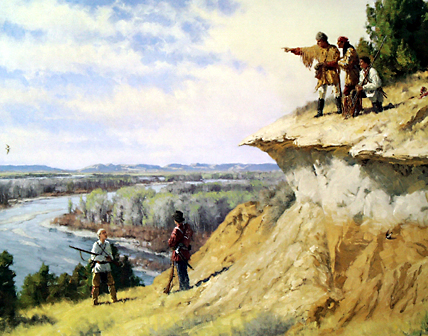 428x336 The Mouth Of The Yellowstone Discovering Lewis Amp Clark - Lewis And Clark Painting
