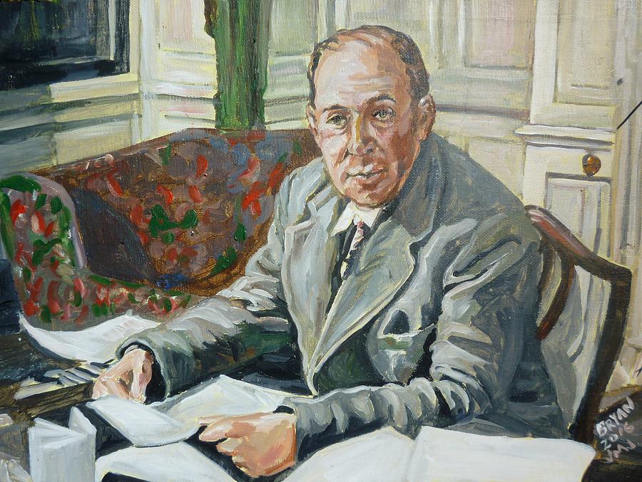 900x677 Jack C S Lewis Painting By Bryan Bustard - Lewis Painting