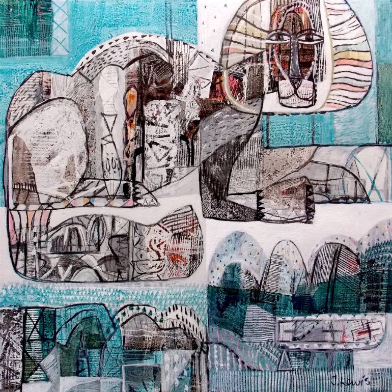 770x770 Saatchi Art Lion Levitating Painting By Jill Lewis - Lewis Painting