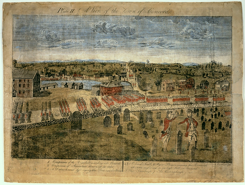 840x636 The Loyalist Guides Of Lexington And Concord - Lexington And Concord Painting