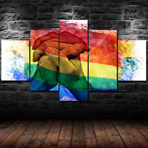 300x300 Lgbt Pride Wall Art Canvas Print Home Decor Mardi Gras Poster - Lgbt Painting