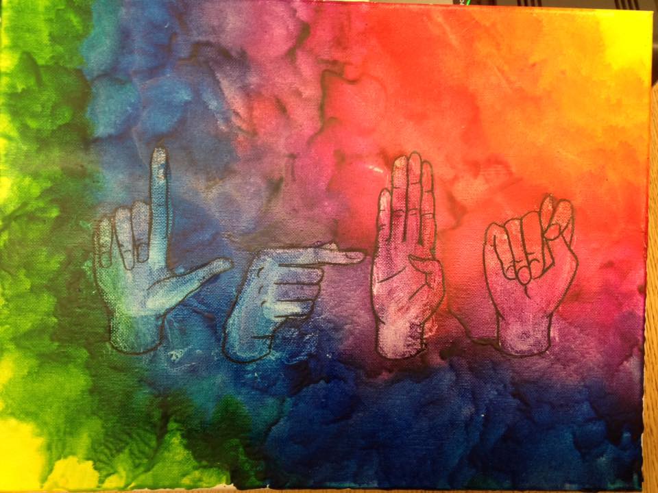960x720 Lgbt And Asl Artwork (Melted Crayon) By Vampirehostclub - Lgbt Painting