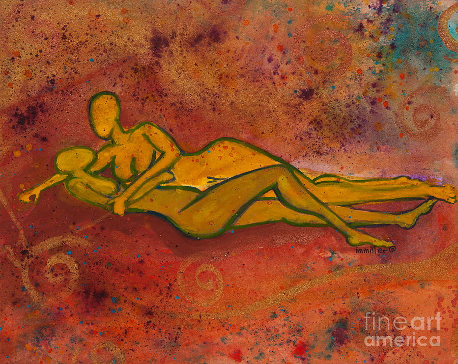 900x715 Enthralled Divine Love Series No. 1004 Painting By Ilisa Millermoon - Lgbt Painting