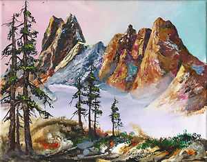 300x235 Liberty Bell Mountain Original Acrylic 11x14 Art Painting Sherry - Liberty Bell Painting
