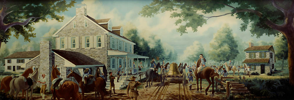 1000x341 Quakertown Harbors The Liberty Bell - Liberty Bell Painting