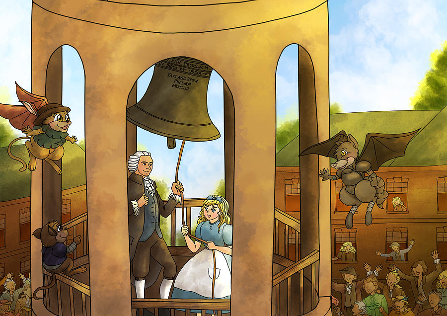 900x636 The Liberty Bell Painting By Reynold Jay - Liberty Bell Painting