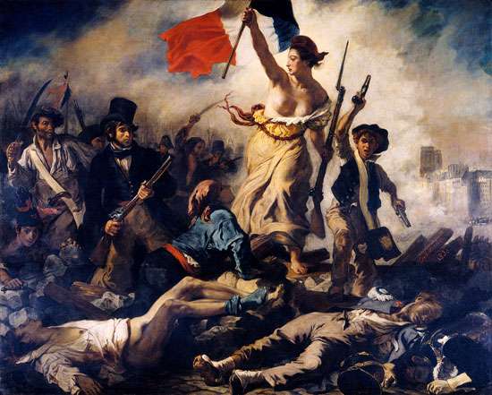 550x441 Liberty Leading The People Description, History, Amp Facts - Liberty Painting