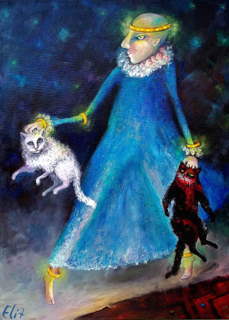 770x1078 Saatchi Art Angels Of Zodiac. Libra The Scales Painting By - Libra Painting