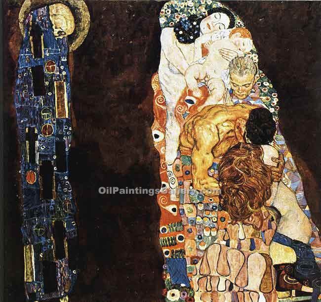 650x611 Death And Life By Gustav Klimt (Painting Id Ei 1819 Ka) - Life And Death Painting