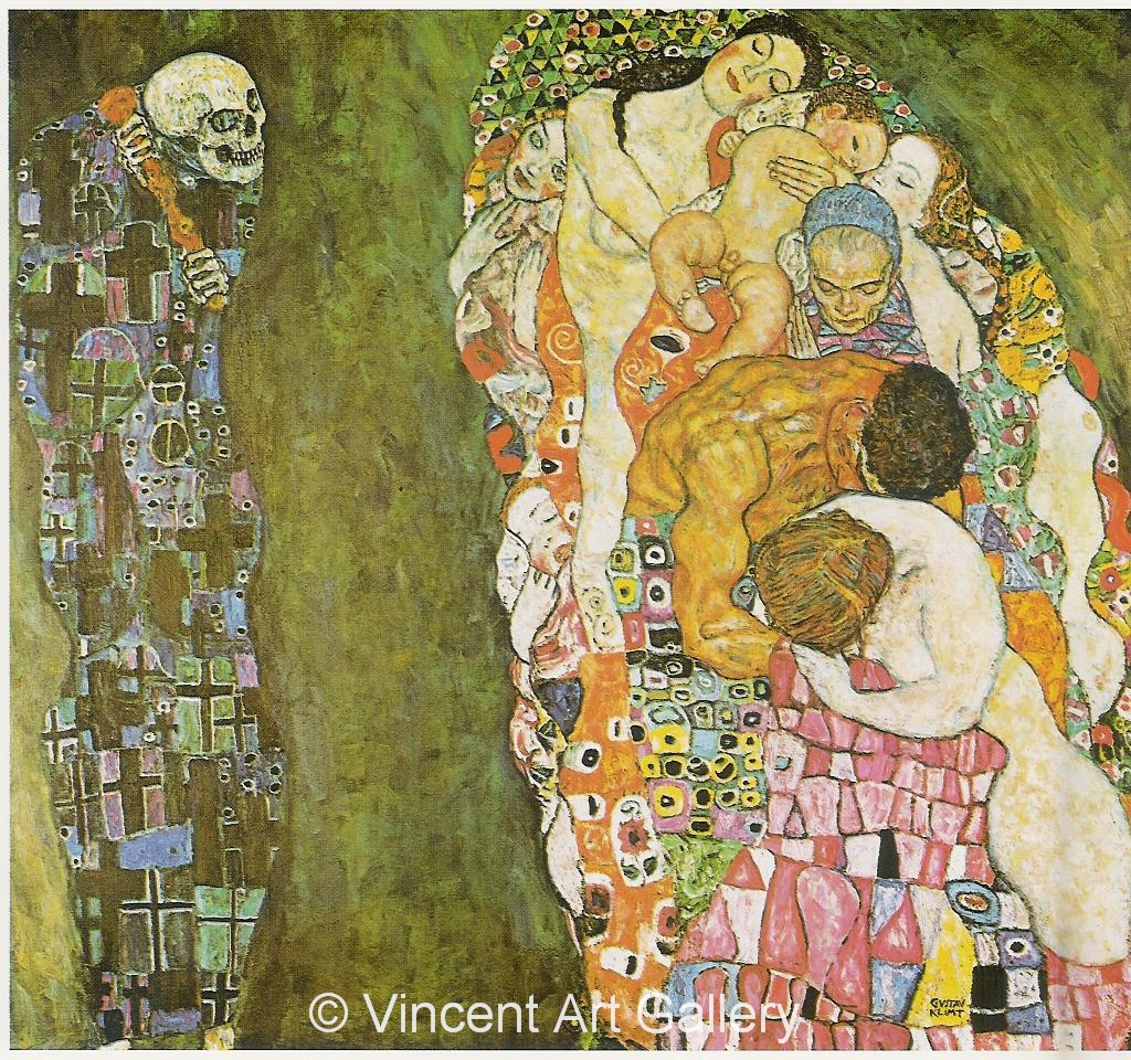 1024x960 Life And Death Painting Death And Lifegustav Klimt - Life And Death Painting