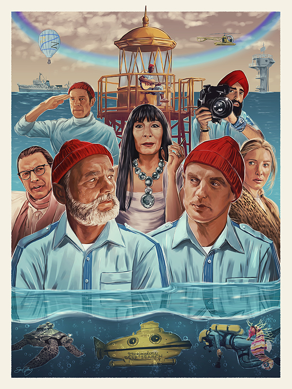 600x800 I Hate Fathers, And I Never Wanted To Be One On Behance - Life Aquatic Painting