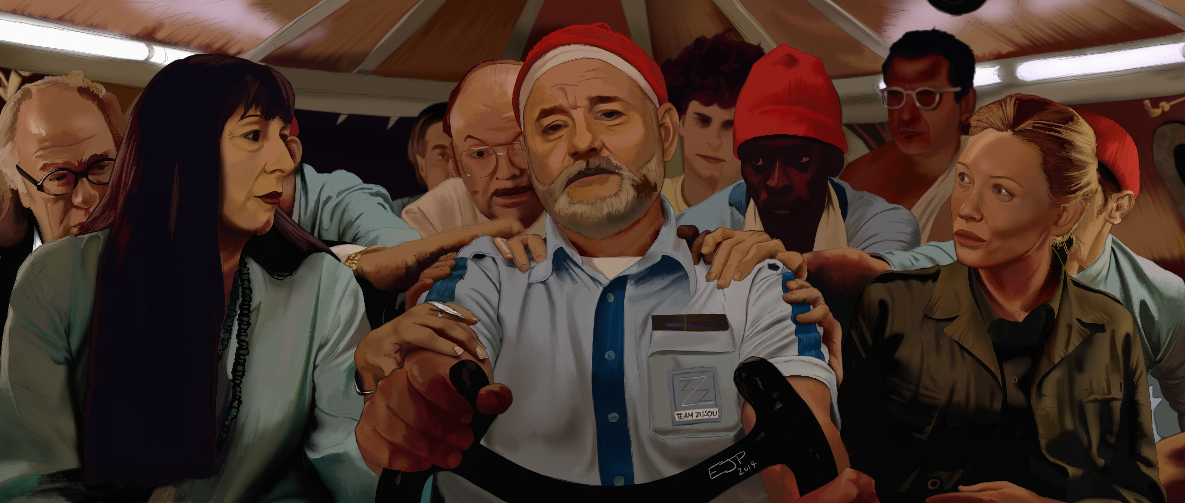2356x1000 Life Aquatic By Rothdog - Life Aquatic Painting