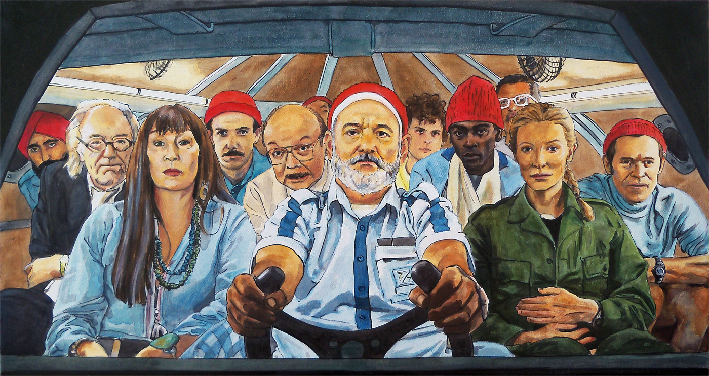 1400x743 Paintings On The Side The Life Aquatic With Steve Zissou - Life Aquatic Painting