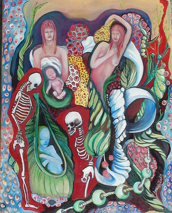 567x700 Life Cycle Painting By Amanda Schreiber - Life Cycle Painting