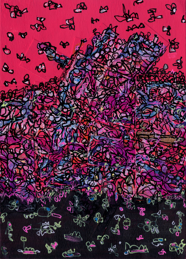 721x1000 Lifecycle Of The Flying Flower Painting By Wet Paint Nyc Artist - Life Cycle Painting