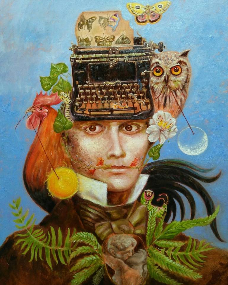 770x963 Saatchi Art Life Cycle Of A Poem Painting By Ramel Villas - Life Cycle Painting