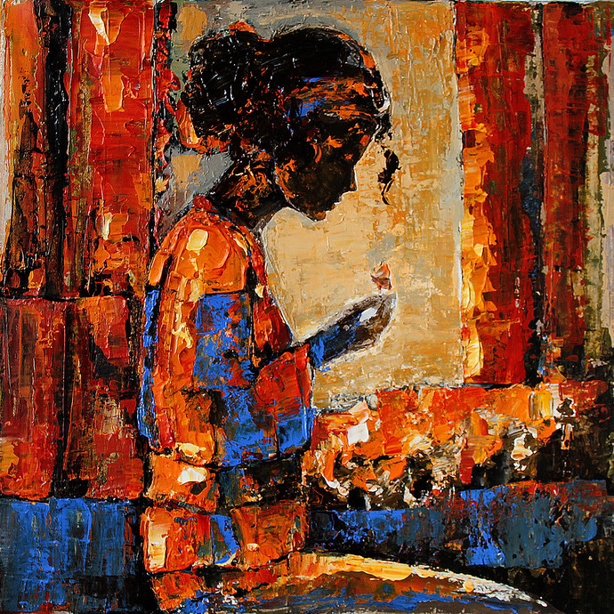 690x690 Modern Art (Hostel Life) By Artist Gurdish Pannu Expressionism - Life Painting