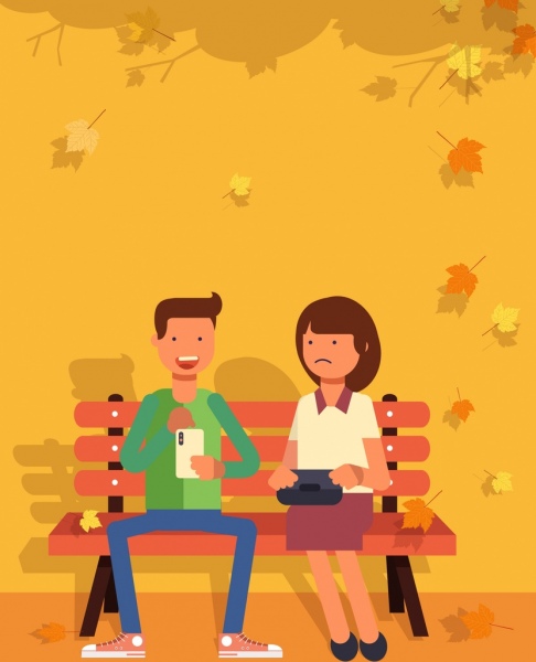 486x600 Lifestyle Painting Young People Smartphone Park Icons Decor Free - Lifestyle Painting