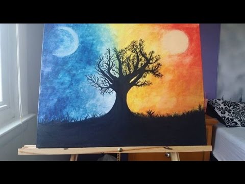 480x360 Dark And Light Tree Painting! - Light And Dark Painting