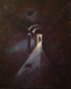 238x300 Light At The End Of The Tunnel Original Oil Painting Canvas Dark - Light At The End Of The Tunnel Painting