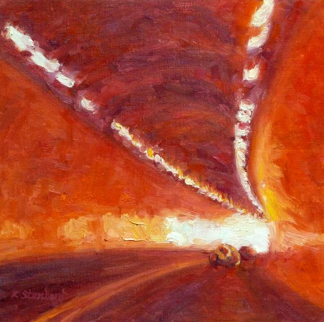 650x647 Light - Light At The End Of The Tunnel Painting