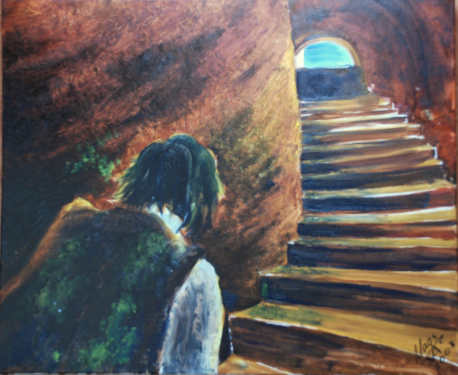 1600x1311 Maqs Art Light - Light At The End Of The Tunnel Painting