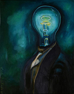 236x300 Light Bulb Paintings Fine Art America - Light Bulb Painting