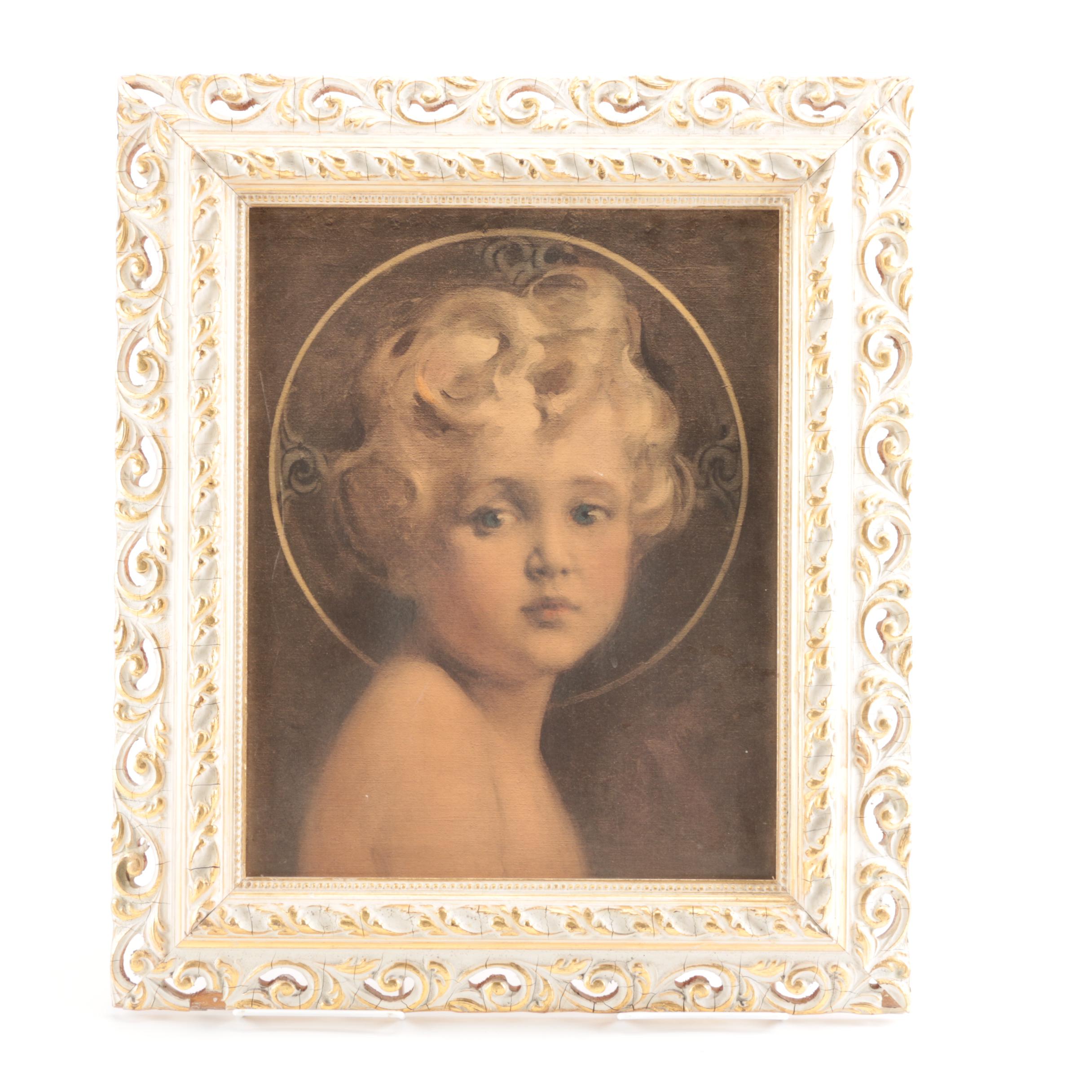 2432x2432fset Lithograph After Charles Bosseron Chambers' The Light - Light Of The World Painting By Chambers