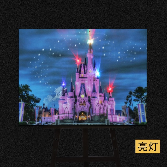 640x640 Free Shipping Home Decor Wholesale Light Up Led Canvas Oil - Light Up Painting