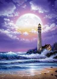 191x264 Maine Lighthouse Original Acrylic Painting By Sandy Young My - Lighthouse Acrylic Painting