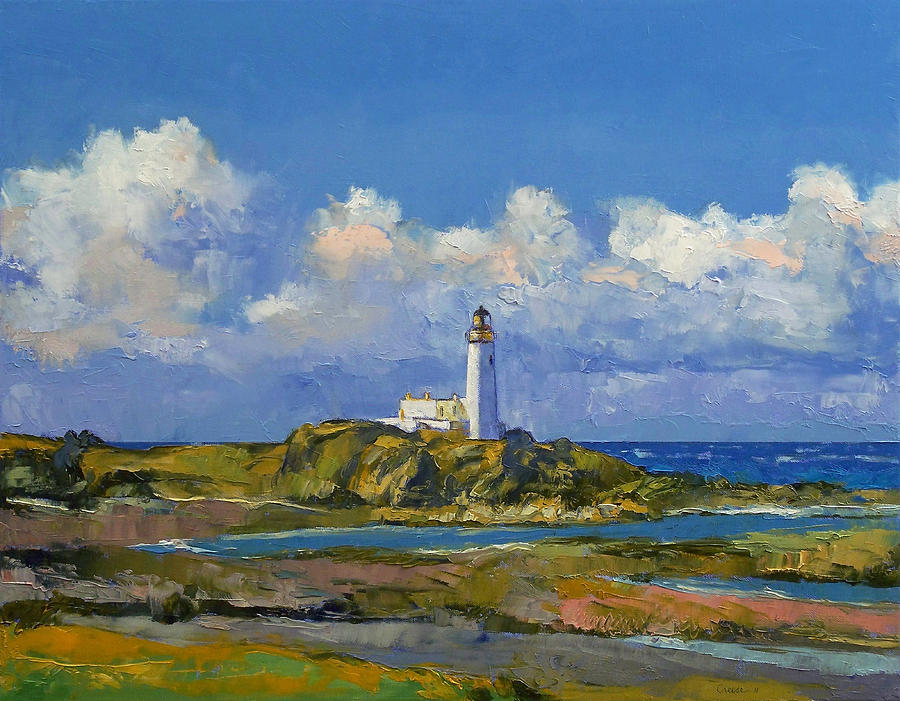 900x701 Turnberry Lighthouse Painting By Michael Creese - Lighthouse Acrylic Painting