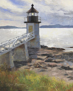 240x300 Marshall Point Lighthouse Painting By Anna Rose Bain - Lighthouse Painting
