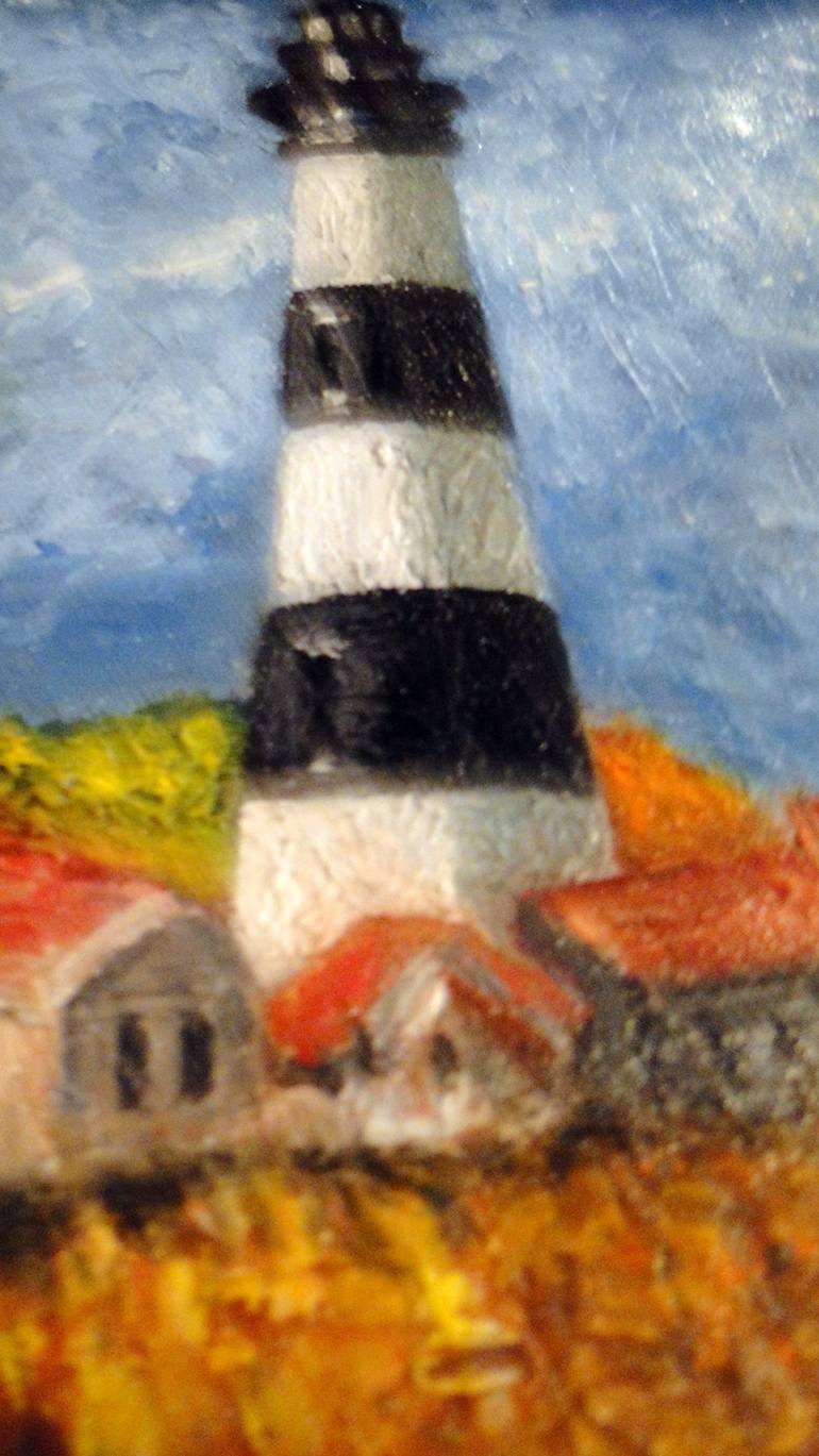 770x1369 Saatchi Art Lighthouse Painting No. 1 Painting By Marie T Harris - Lighthouse Painting