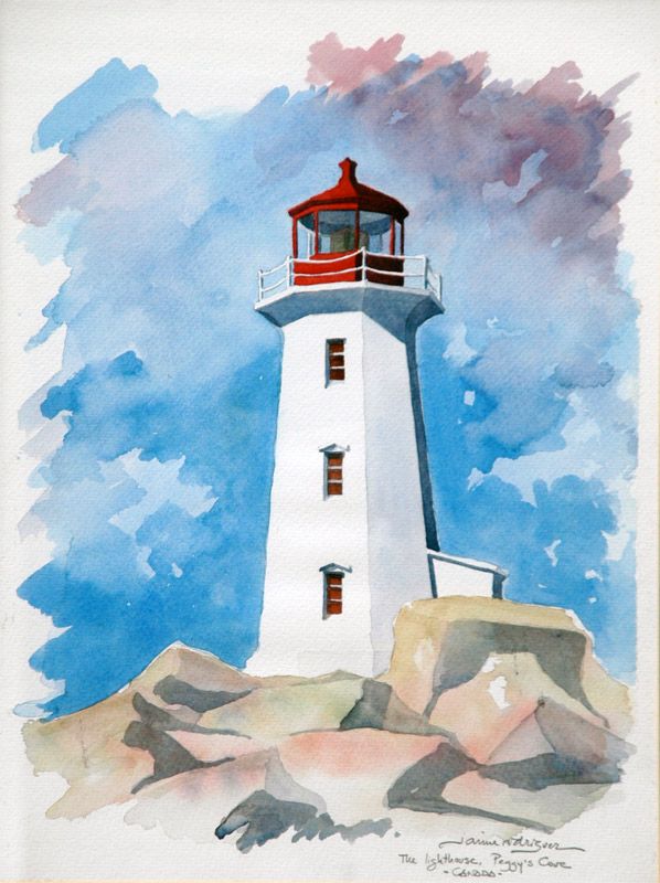 598x800 Painted On Maps - Lighthouse Painting