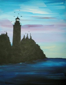 216x279 Jcc Introduces Lighthouse Silhouettes - Lighthouse Silhouette Painting
