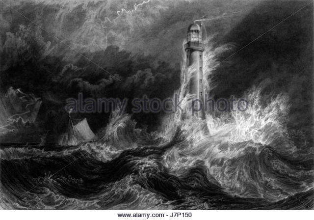 640x448 Lighthouse Storm Painting Black And White Stock Photos Amp Images - Lighthouse Storm Painting