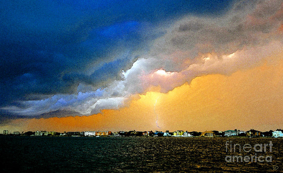 900x551 Lightning Bolt Painting By David Lee Thompson - Lightning Bolt Painting