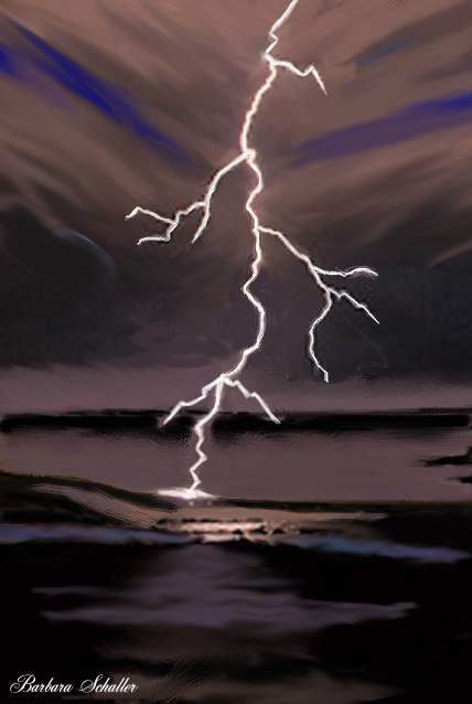 428x638 Lightning Bolt By Bobbi - Lightning Bolt Painting