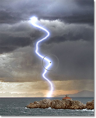 323x396 Lightning Effect With Photoshop - Lightning Bolt Painting