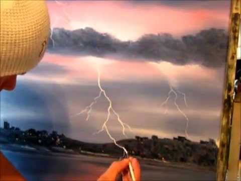 480x360 Lightning Sky - Lightning Bolt Painting