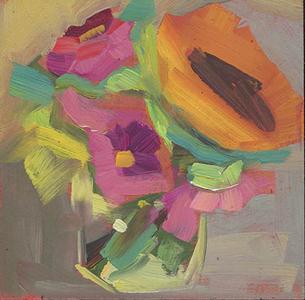 429x422 Lisa Daria's Painting A Day 3025 Lightning Bug - Lightning Bug Painting