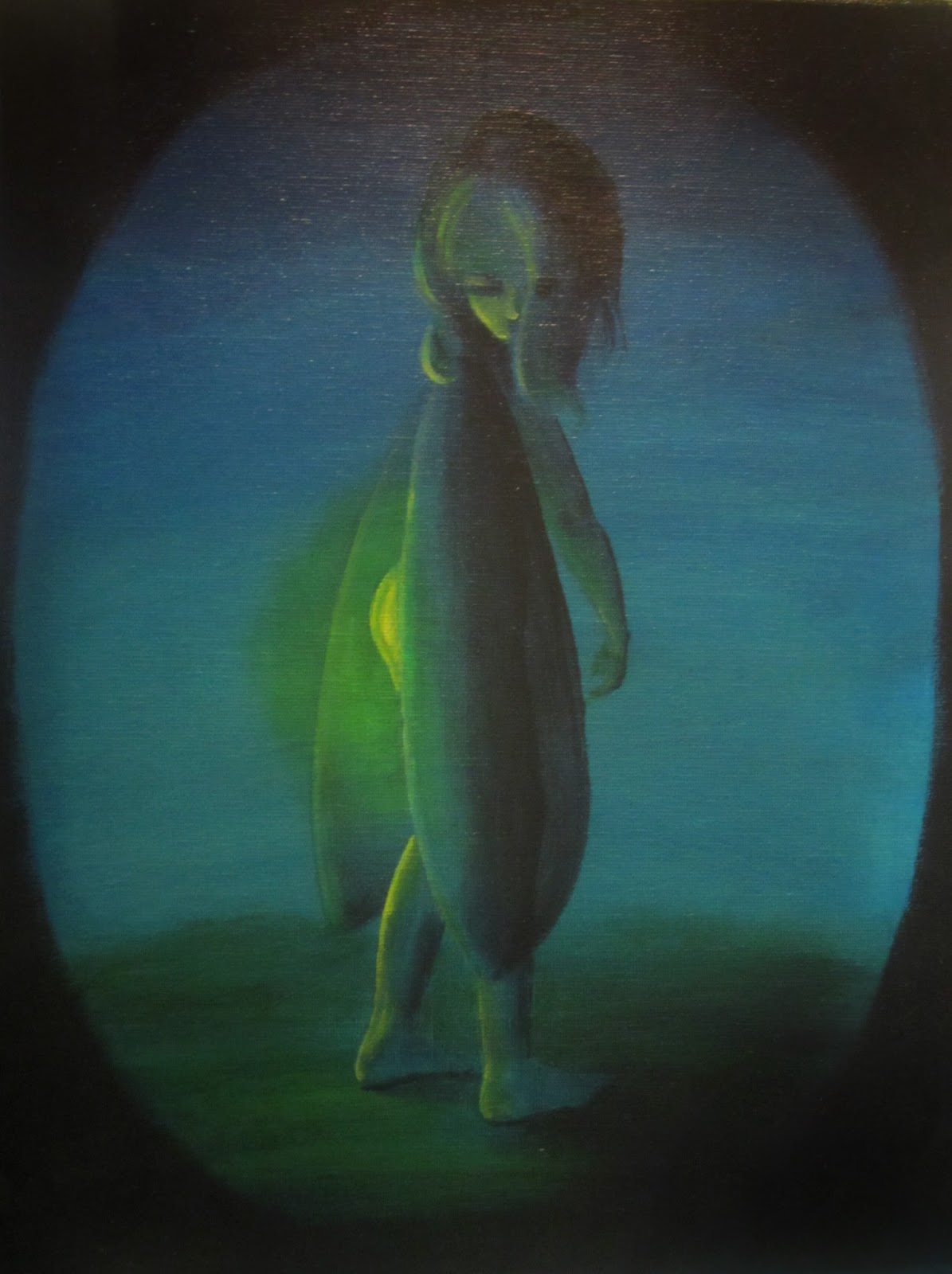 1195x1600 One Painting A Day Naomi As A Lightning Bug - Lightning Bug Painting