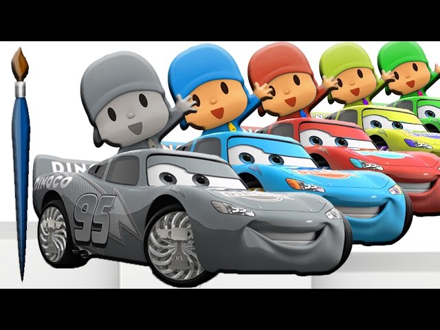 640x480 Learn Colors With Talking Pocoyo Cars Lightning Mcqueen Painting - Lightning Mcqueen Painting