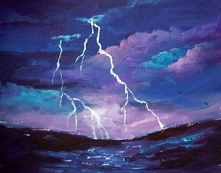 Lightning paintings search result at PaintingValley.com