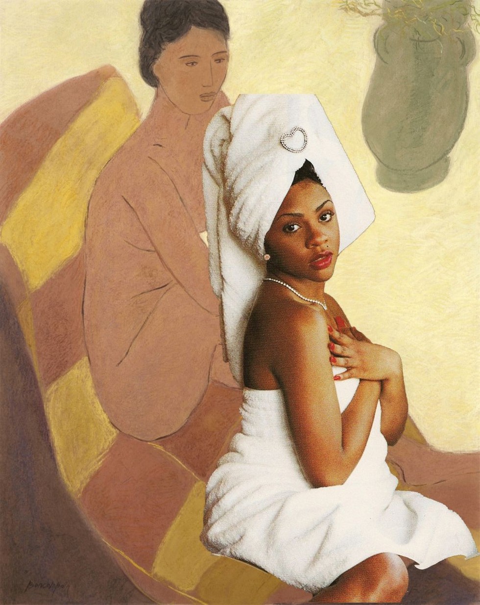 980x1237 An Artist Is Collaging Black Icons Into Classic Works Of Art - Lil Kim Painting