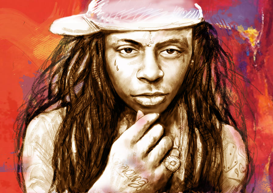 900x636 Lil Wayne - Lil Kim Painting