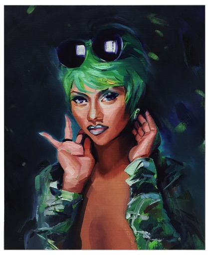 421x512 Paddle8 Lil' Kim (Crush On You) - Lil Kim Painting