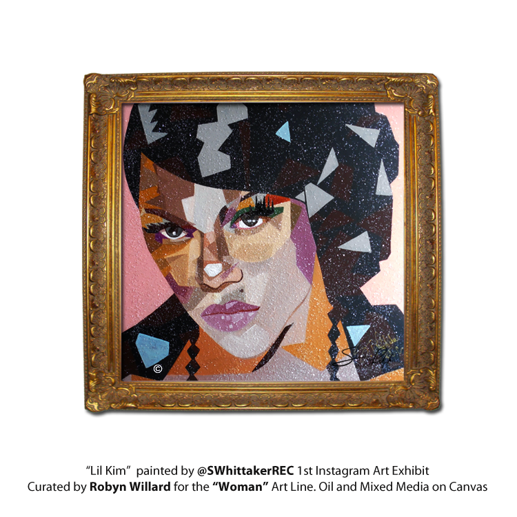 750x750 Lil Kim Queen Bee 1st Instagram Art Exhibit Paintings By S - Lil Kim Painting