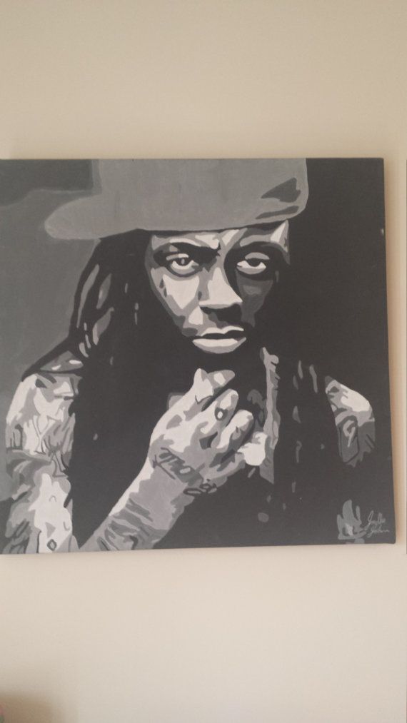 570x1013 Lil Wayne Acrylic Painting On Canvas By Janellesdreamcatcher - Lil Wayne Painting