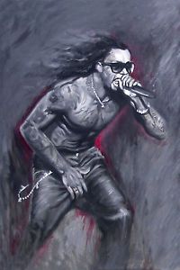 200x300 Lil Wayne Art Painting Signed Stretched Canvas Rap Giclee Print Ebay - Lil Wayne Painting